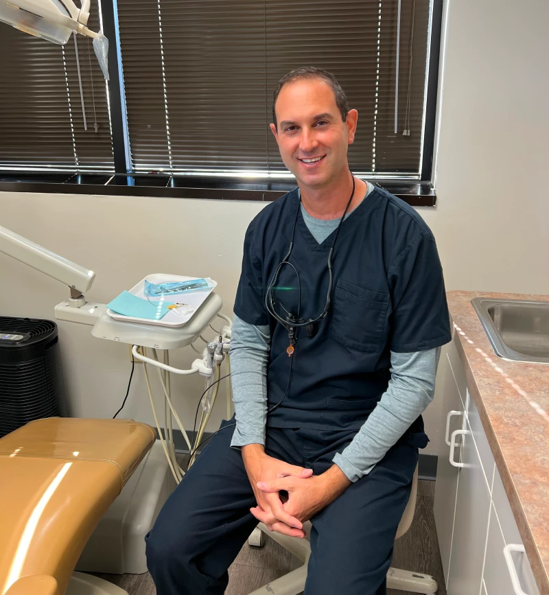 Dr. Klein in his office at Monroe Dental Group in New Jersey